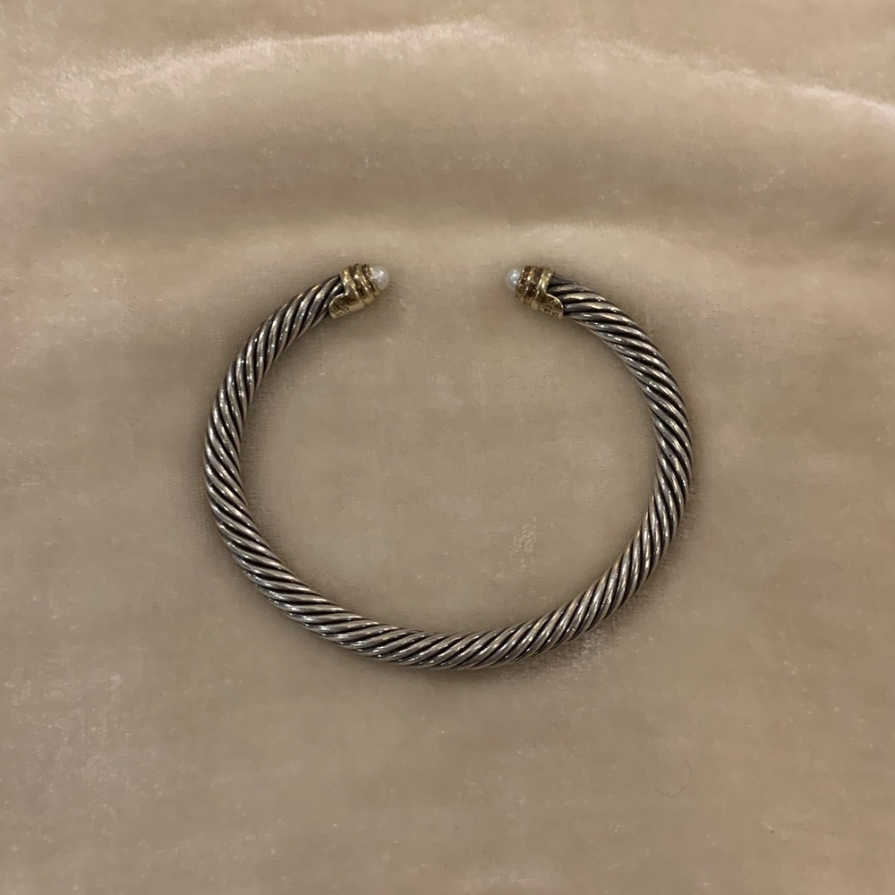 David Yurman Cable and Pearl bracelet